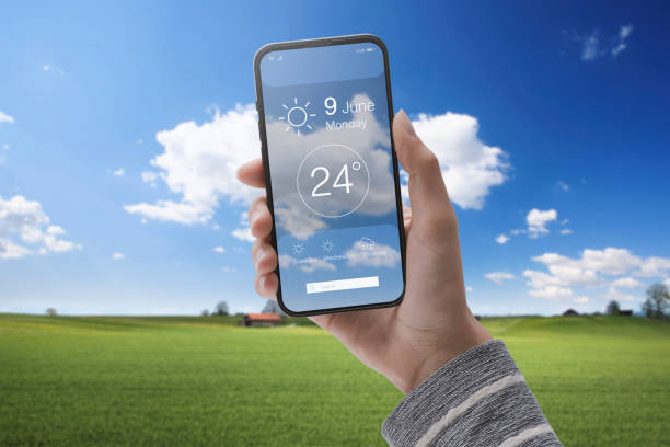 Weather app in hand